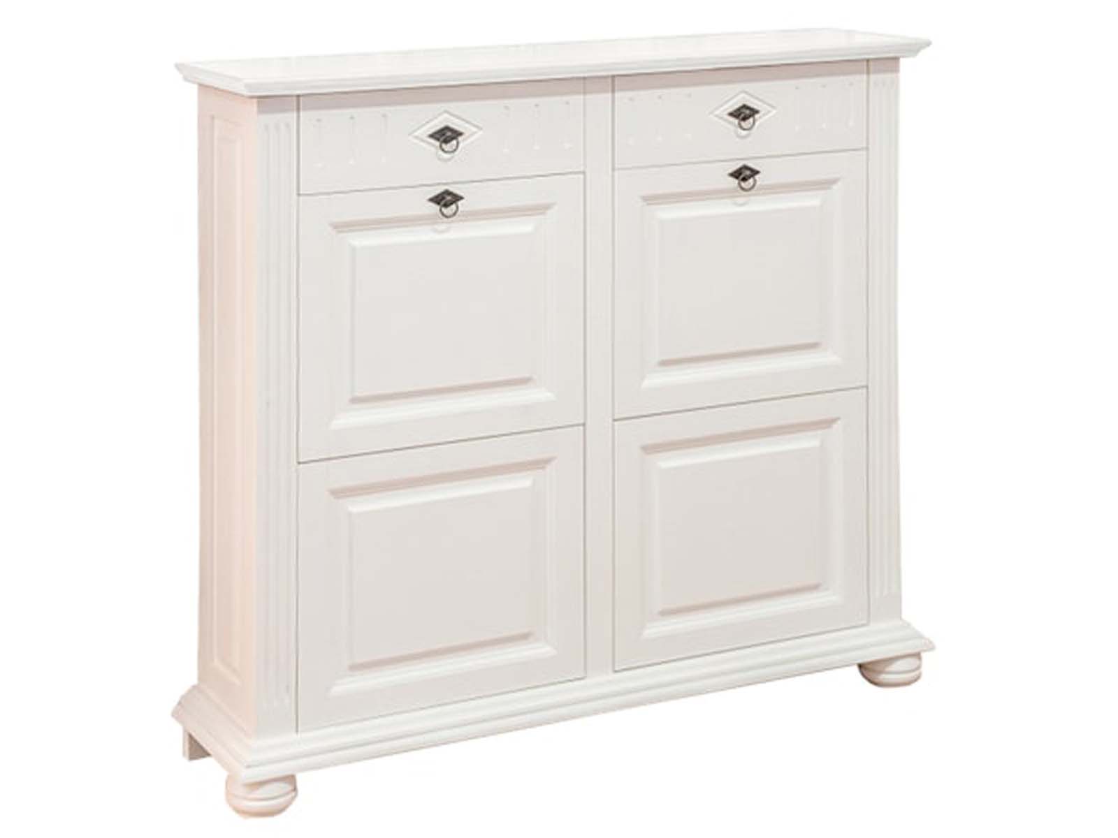 Dulap Pantofi Noblesse, Lemn Masiv, 115x29x110cm, Alb