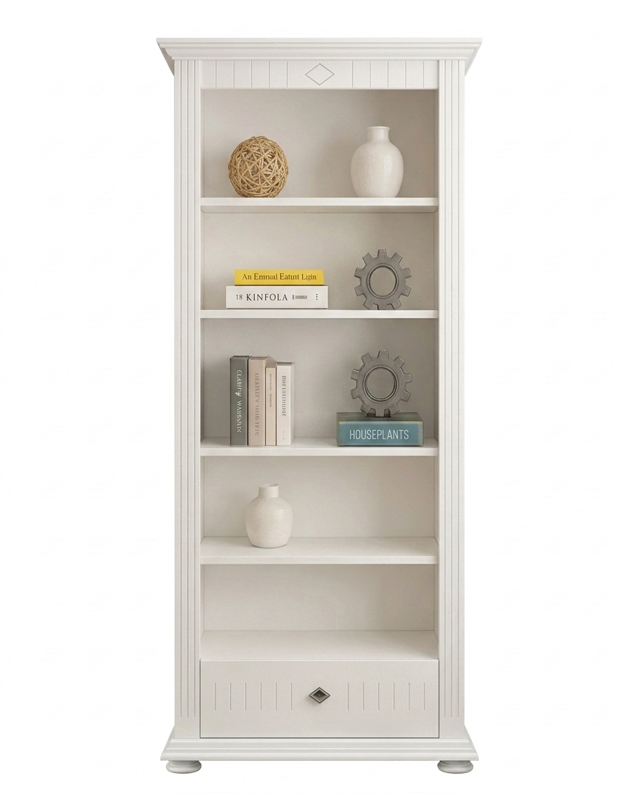 Etajera Noblesse cu 1 sertar si polite 90x30x195cm