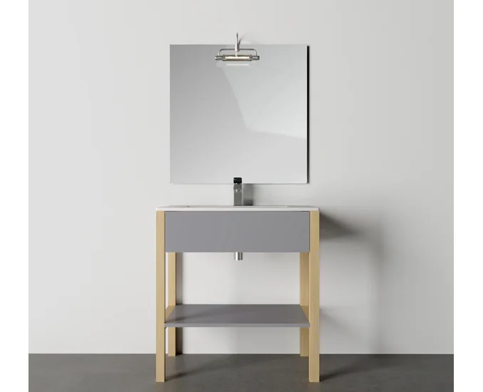 MF GREEN 2 BAZA 800X455X850 PAL MEL. U 788 ST9 GRI ARCTIC/LEMN BRAD/HDF PERFORAT