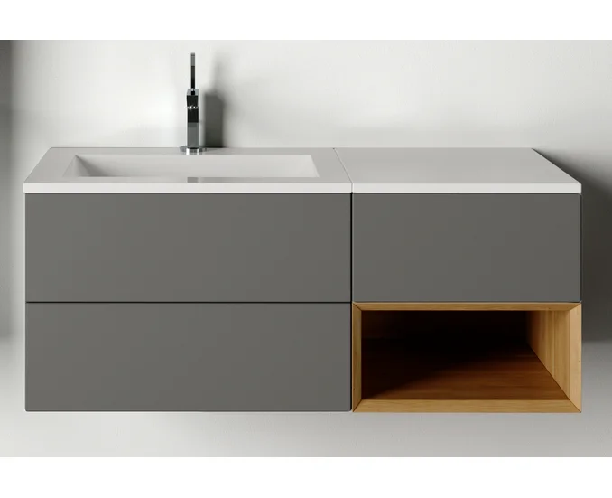 MF ARCHIE BAZA 1S/PUSH 1018X453X400 INT STRATIFICAT STJ 5470 EXT RAL 7037 MAT+ CUTIE INF 418X452X200