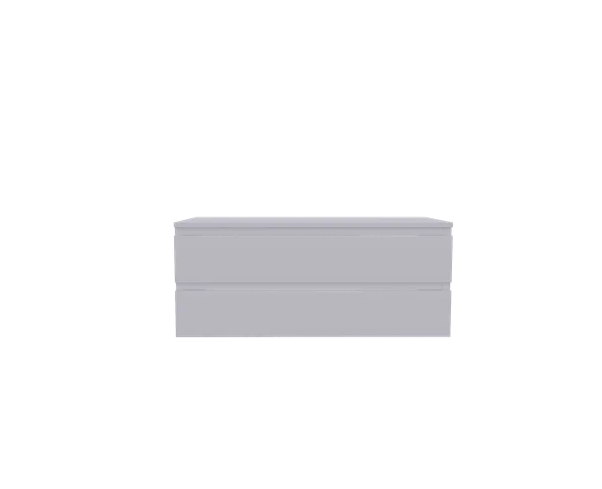 MOBILIER BAIE CU BLAT DALET LINE, MDF VOPSIT ALB RAL 9003, 2 SERTARE, 100 CM