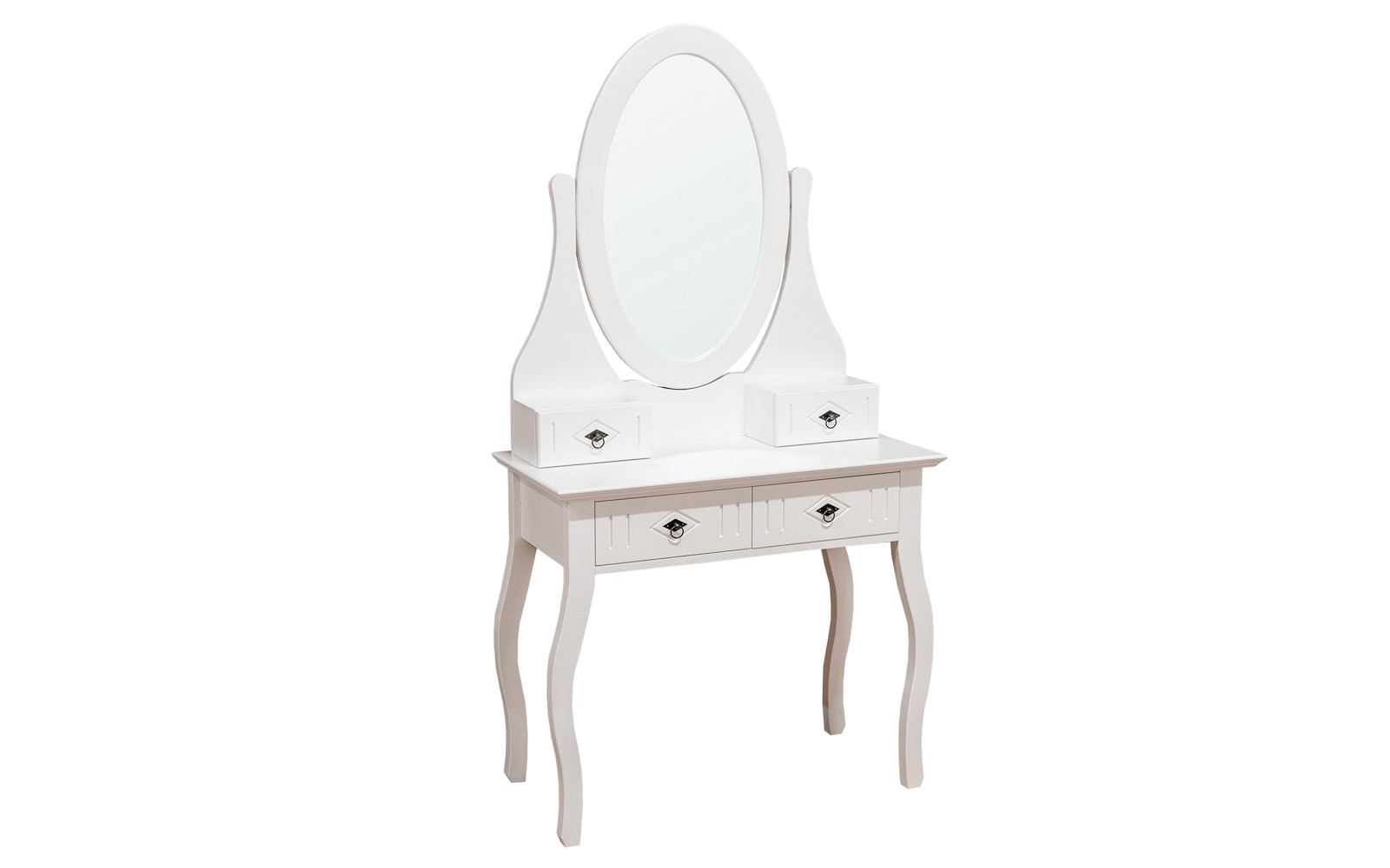 Masa toaleta Noblesse alb, oglinda ovala   950*460*1805