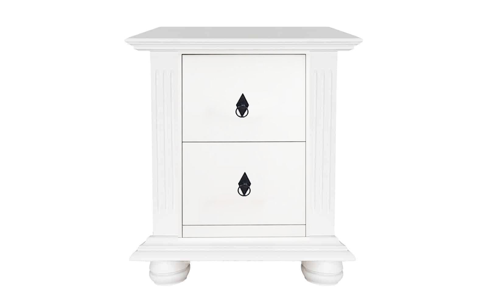 Noptiera Noblesse alb cu 2 sertare 500x395x515