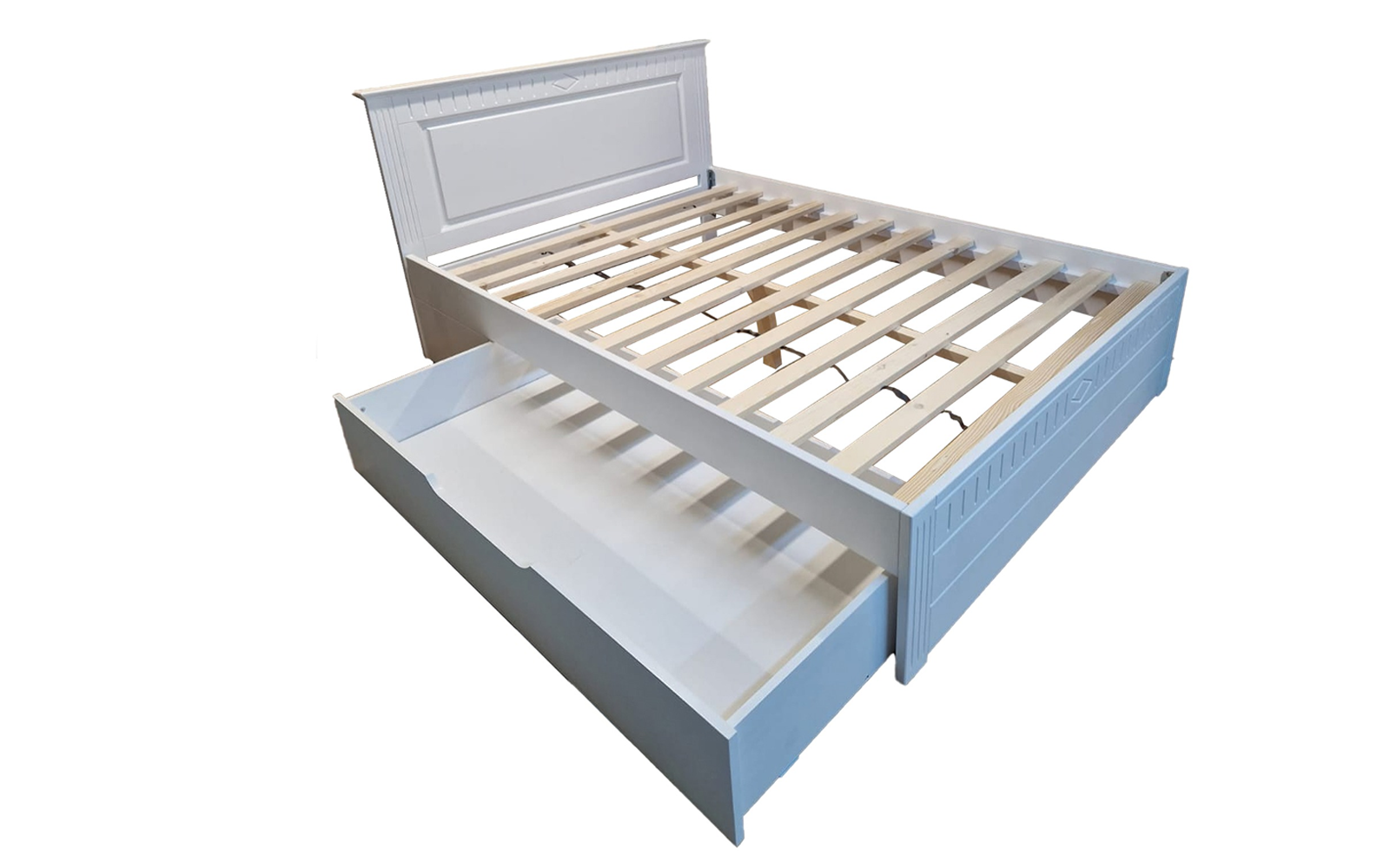 Pat Noblesse alb cu sertar , pentru saltea 1800*2000 , alb