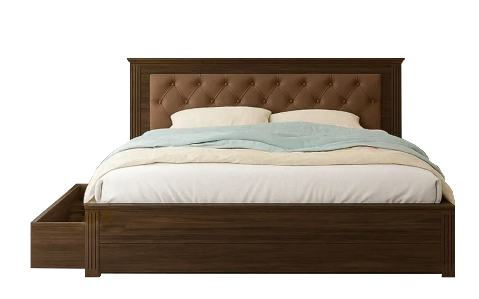 Pat Sophia nocce cu tablie tapitata si sertar pentru  saltea 1600*2000