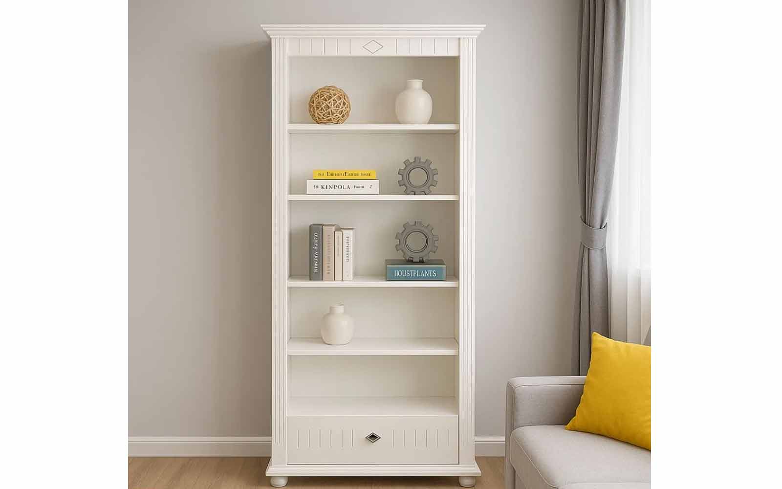 Etajera Noblesse, 1 sertar si polite, 90x30x195